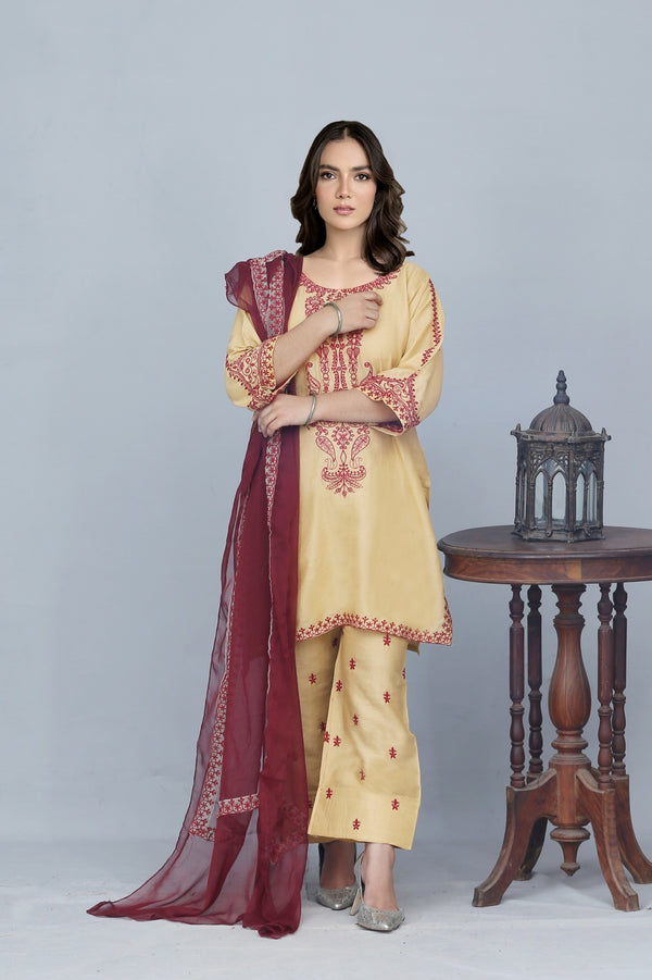 Zara Embroidered - 3 Pieces